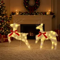 Kalėdų elnias 2 vnt. 40 LED Šilta balta