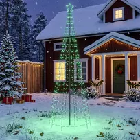 LED Kalėdų medis 300 cm 390 LED Įvairių spalvų Plienas Juoda