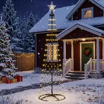 LED kūginė kalėdinė eglutė 180 cm 250 LED Šilta balta Plienas