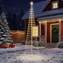 LED kūginė kalėdinė eglutė 250 cm 470 LED Šilta balta Plienas