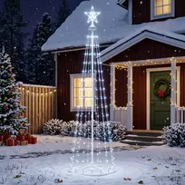 LED kūginė kalėdinė eglutė 180 cm 250 LED Šalta balta Plienas