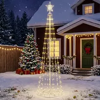 LED kūginė kalėdinė eglutė 180 cm 250 LED Šilta balta Plienas