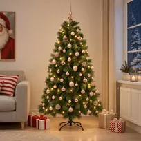 Dirbtinė Kalėdų eglutė su žaisliuku 240 cm 300 LED Šilta balta