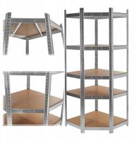 Geko Kampinis lentynas G10875A 180 cm, 40 cm, 70 cm, 175 kg, 5 lentynų, 0.55 mm cinkuotas plienas, 4 mm MDF