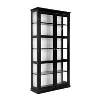 Juodos spalvos iš MDF plokštės vitrina 98x193x34 cm Wilma – Ellos Home