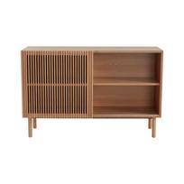 Natūralios spalvos spintelė iš uosio su stumdomomis durimis 124x80x45 cm Sion – Jotex