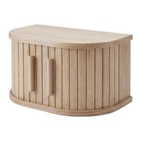 Šviesios natūralios spalvos pakabinamas/su lentynomis naktinis staliukas iš ąžuolo Meta – Unique Furniture