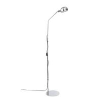 Blizgios sidabrinės spalvos iš metalo pastatomas šviestuvas su sulankstoma konstrukcija (aukštis 146 cm) Lincon – Jotex