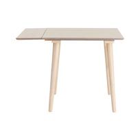 Prailginamas valgomojo stalas su papildomu stalviršiu iš guobos 80x80 cm Jolina – Ellos Home