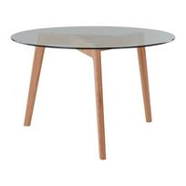 Iš ąžuolo masyvo apvalios formos valgomojo stalas ø 120 cm Malevik – Jotex