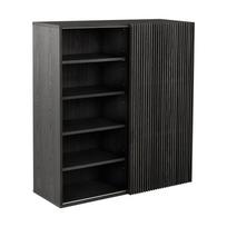 Juodos spalvos koridoriaus baldas iš uosio 110x120x40 cm Sion – Jotex