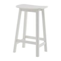 Baltos spalvos iš uosio masyvo baro taburetė (sėdynės aukštis 65 cm) Selene – Jotex