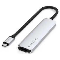 Satechi 4-w-1 USB-C Slim Multiport 4K USB-C (USB-C, 4K HDMI, 2x USB-A) (srebrny) ST-P4SS