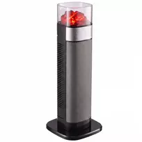 2000 W keraminis šildytuvas su termostatu ir nuotolinio valdymo pultu, juodas