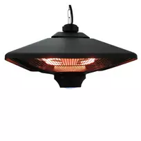 Lauko šildytuvas su nuotolinio valdymo pulteliu ir LED apšvietimu, 2000 W, 43x43x25 cm