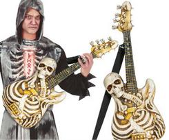 Interaktyvi elektrinė gitara "skeletas" - Rock Helovinas