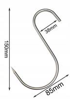 10 vnt. rūkymo kabliai Inox S-515, 5mm, 15cm, 18kg apkrova