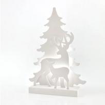 Šviečianti stalo dekoracija su elniu 11 LED, maitinama baterijomis, 29x8x40,5 cm