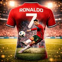 Stilingi Ronaldo vasariniai 3D spausdinti marškinėliai, greitai džiūstantys ir patogūs, tinkami kasdieniam dėvėjimui. 6XL
