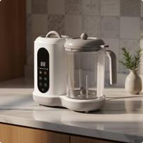 Infant Meal Preparer Steamer Steaming Blender Transparent Jug Puree Maker for gray