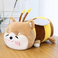 Bee Shiba Inu throw pillow plush toy cute party style puppy pillow doll gift doll grab machine 50cm
