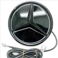 Car Front Grill Logo Light mirror face LED Badge For Mercedes Benz W205 W218 W207 W176 Emblem Luminous Decorative Light red light black