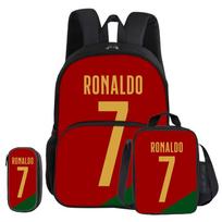 L-Lamin Yamal 3Pcs set with Front Pocket Rucksack Sports Sling Bags Football Star Pencil Tote Learner Student Bags Rucksack
