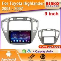Android Car Radio For Toyota Highlander 2001 - 2007 Video Multimedia Player Navigation Stereo GPS 4G Carplay Autoradio 4 core 2GB+32GB carplay orange