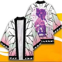 Anime Kimono Demon Slayer Kimetsu No Yaiba Japan Cloak Kimono Haori Yukata Cosplay Shirt Coat Women Men Summer Clothes S