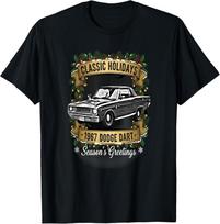 The 1967 Dodge Dart Classic Holiday Cheer Apparel T-Shirt Unisex T-Shirt M black