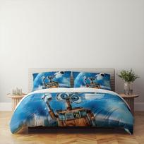 Wall E Robotas Patalynės Komplektas King Queen Dvigulė Pilna Dvigulė Vienvietė Dydžio Lovos Lino Komplektas 200x230cm