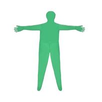 Full Bodysuit Green Screen Bodysuit Polyester for Video Invisible Effect Full Body Bodysuit Jumpsuit Costume Women M žalia