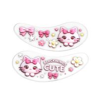 Blackwings 1pair/6pairs of silicone eye patches are suitable for dark circles and puffy, reusable female cooling gel eye mask. white