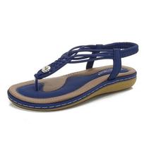Summer Women  New Bohemia Weave Sandals Retro Flat Slip on Clip Toe Shoes Fashion Casual Outdoor Beach Sandalias De Mujer 37