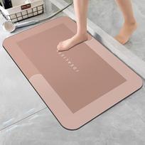 Diatomaceous Earth Bath Mat Super Absorbent Non Slip Fast Drying Soft Floor Mat for Bathroom Shower Laundry Bedroom Kitchen RV 400MMx600MM rožinė
