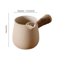 Chinese Clay Teapot Indoor Chinese Cooking Teapot for Roasted Milk Clay Material Around The Stove Teapot for Coffee Loose Leaf beige