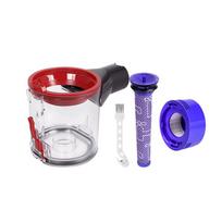 Dust Cup Bucket Pre Post Filter Replacement Parts for Dyson V7 V8 Handheld Vacuum Cleaner Dust Bin Collector Accessories as the picture blue