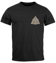 Men's T-Shirt Print Logo Viking Norse Mythology Valknut Wotansknot- XXXL black