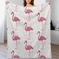 Lolos Flamingas Mesti pledas Atsparus raukšlėms Lengvas pledas 102x76cm(40x30in) white