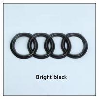 1Pcs 4Rings Logo Car Front Hood Emblem Bonnet Auto Badge Rear Trunk Accessories For Audi A3 A4 A5 A6 A7 A8 C7 C6 C5 B5 B6 B7 TT 195mm gray