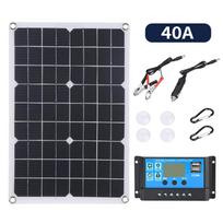 Nešiojami 300W saulės lanksčių panelių rinkiniai Monokristalinio silicio saulės panelė with 40A controller juoda