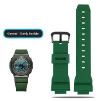 Dirželiai laikrodžiams Casio G-Shock GM-2100 GM-S2100 GA-2100 GM-5600/GA5600 silikoniniai vyriški sportiniai vandeniui atsparūs Laikrodžių priedai dirželis 16mm black