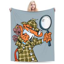 Šilta antklodė suaugusiems Kempingas Mort & Phil Mortadelo y Filemón Pledas Flanelinis lovatiesė Sofai Madingas sofos-lovos užvalkalas 100cmx150cm gray