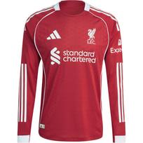 Adidas nemokamas pristatymas su adiClub Liverpool Fc 25/26 ilgomis rankovėmis namų autentiškais marškinėliais JV6445 M raudona