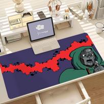 MF D-DOOM Rapper Mouse Pad Anti Slip Rubber Edge Locked Thickened Laptop Gaming Desk Mat 30x80cm red
