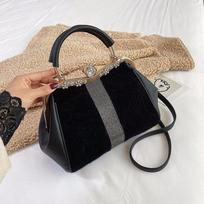 New women's handbag bag with diamonds, versatile messenger bag, atmospheric shoulder clip bag, women's bag juoda