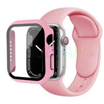 Stiklas+Dėklas+Dirželis Apple Watch Juostai 42mm 44mm 41mm 40mm 38mm 45mm 49mm Ekrano apsaugos Apple IWatch Series 8 7 6 SE 5 4 40mm series 654 se