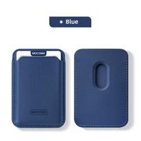 For Magsafe Magnetic Leather Slot Card Holder Wallet Case For iPhone 16E 15 Pro Max 14 13 12 11 For Samsung S25Ultra Accessories blue