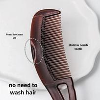 Dandruff Removal Scalp Hair Combs Hair Dressing Comb Self-Cleaning Anti-Static Massage Brushes Hair Salon Styling Tool For Woman gray