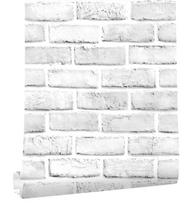 Peel And Stick Faux Brick Wall Cover White/Grey Self Adhesive Contact Paper Bathroom For Wall Home Decorative Wallpapers Sticker X 6mx45cm white
